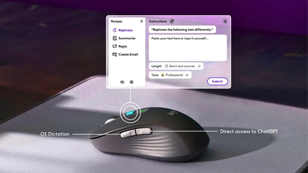 logitech ai souris